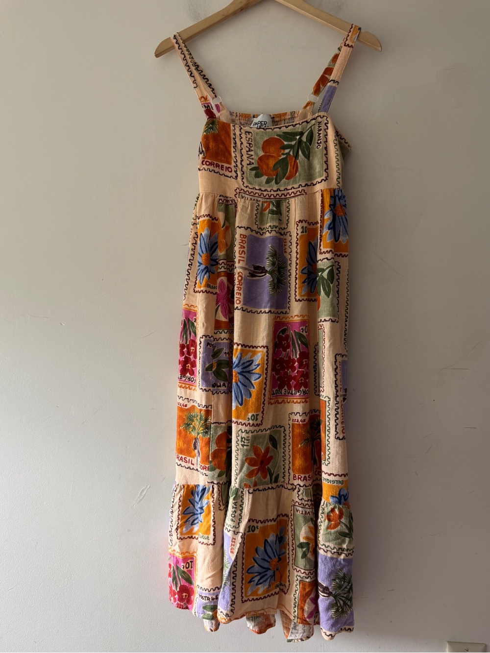 Paper Heart Anthropologie Adorable Linen Postcard Floral Dress